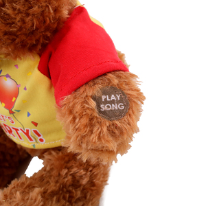 Wholesale Happy Birthday <strong>Teddy</strong> Bear Interactive Stuffed Animal Electric Singing Musical Plush Toy with Cupcake - Product Image 5