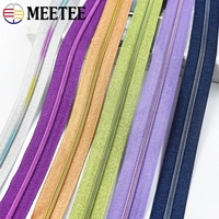 Meetee KY273 5 # fermetures éclair en nylon sac vêtements veste bandes zippées continues manteau chou fermeture éclair rouleau Kit de réparation coudre accessoire