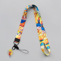 Cordon de téléphone portable en polyester, motif dessin animé mignon, avec pendentif, large bande tissée plate, transfert thermique, anti-perte, vente en gros