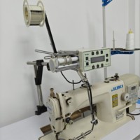 Machine à coudre intelligente de type moteur MC E6U avec alimentateur de ruban, dispositif de dosage élastique informatisé et fonctions de mesure de tension 64 mm
