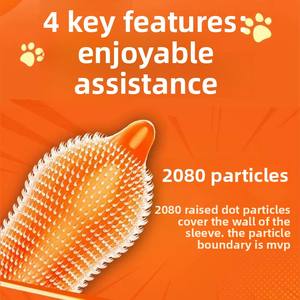 Fabrik auf Lager Katzen zunge Granulat Kondome Natur <span class=keywords><strong>latex</strong></span> Zutaten 001 Naked Insert Hyaluron säure Kondome Erwachsene Produkte - Product Image 6