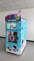 Machine à glaces intelligente entièrement automatique 24h/24, 220V, nouvelle machine distributrice en libre-service avec écran tactile, pour eau et lait, longue durée de vie