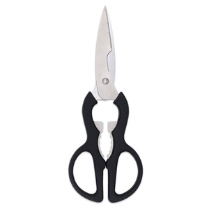 <b>Kitchen</b> <b>Scissors</b> Stainless Steel Black Straight Head Versatile Household Use - Product Image 4