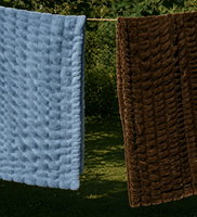 Plaids doux et chauds personnalisés en fausse fourrure de lapin double couche respirante pour canapé et lit en hiver