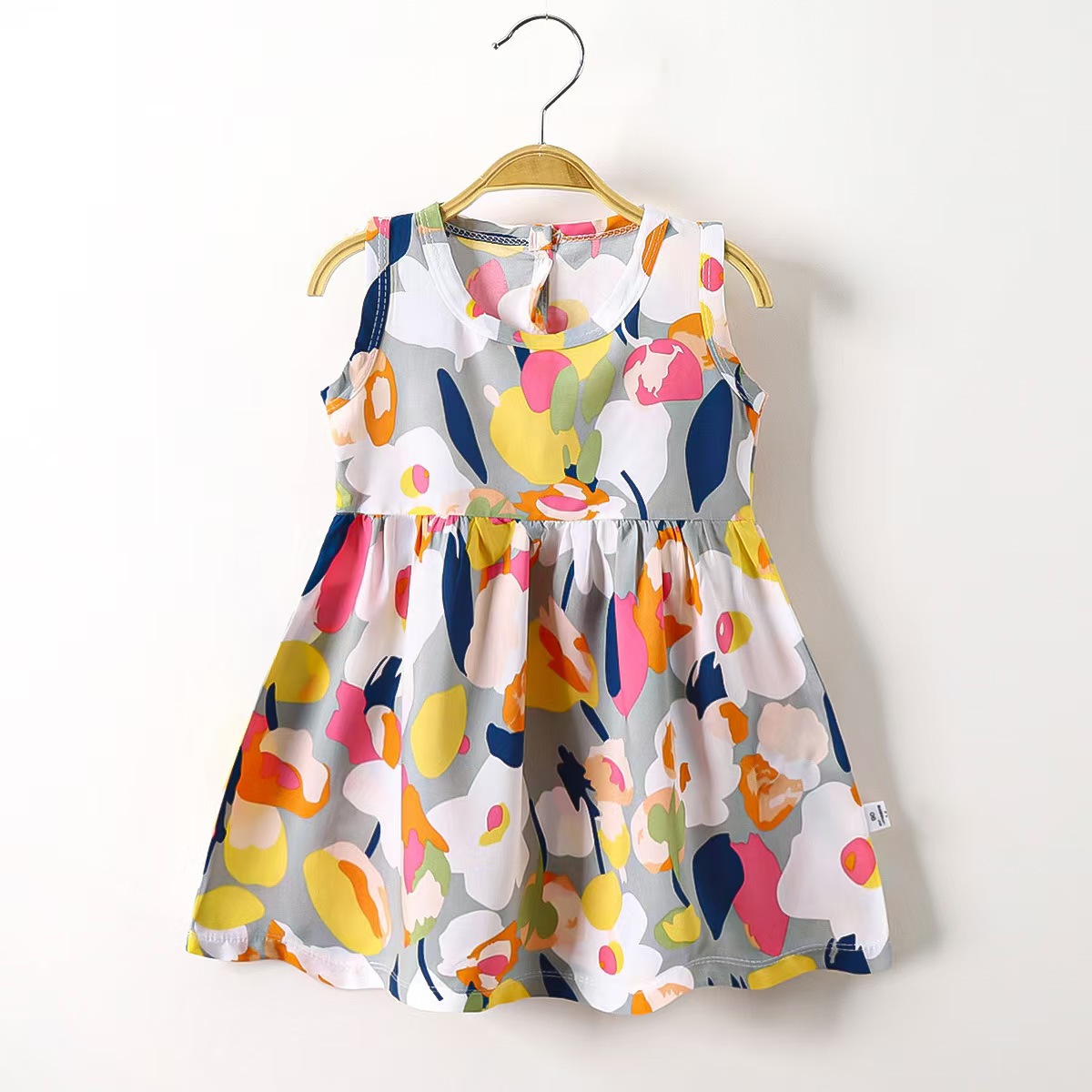 Gonna a fiori grigio-rosso taglia L-3