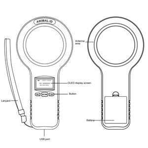 PT200 FDX-B RFID Reader Identifiable EM4305 TK4100 <span class=keywords><strong>Microchip</strong></span>/หูHandheld Scanner - Product Image 3