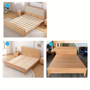 Nuovissimo Letto in Legno Massello di Rovere Rosso Nordamericano, Letto Scandinavo in Tronco per Camera da Letto, Singolo o Matrimoniale - Product Image 3