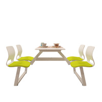 Ensemble de chaises de table à manger 4 places de luxe léger au design moderne de l'usine chinoise pour l'école ou la cantine du personnel de restaurant