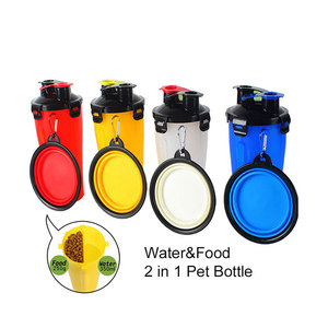 Independent Chamber Design Contain Food And Water Same Time Collapsible Dog Bowl Pet Water Bottle Portable - Product Image 3