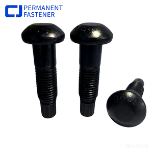 Высокопрочный болт ТС M20 из легированной стали с круглой головкой, класс прочности 10.9, с торсионно-сдвиговым креплением, черное оксидирование, резьба UNC, для строительства - Product Image 2