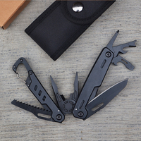 Couteau de survie multi-outils à vente chaude en livraison directe, pince pliante en acier inoxydable avec tournevis à boucle, lame et lime