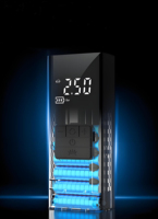 Démarreur portable 11,1 V à super condensateur en ABS, gonfleur de pneus, moniteur de pression, manomètre numérique 1500 mAh certifié CE 150