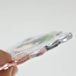 Popular Custom New Crystal Cut Clear Acrylic Epoxy Resin Keychain Custom Printed Cheap Engraved Acrylic Charm