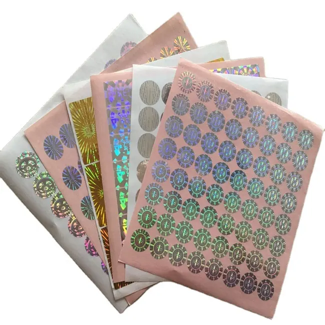 High Quality Custom 3D Hologram Sticker Silver Color Vinyl for Anti-Counterfeit Seal Packaging