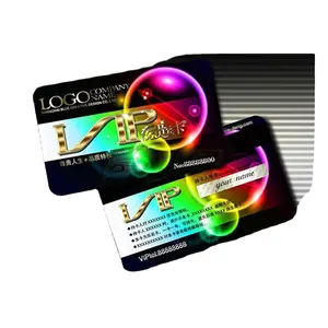 customized design pvc/pp/pet/plastic vip value discount card