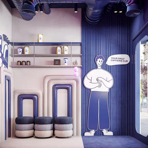 Mostrador de Alta Calidad para Cafetería, Diseño Interior para Bar de Jugos, Vitrina para Bar de Té de Burbujas, Mueble Comercial para Bar - Product Image 4