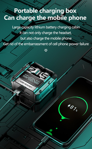 Audífonos TWS M25 Damix Impermeables de Baja Latencia, Auriculares In-Ear con Banco de Carga para Juegos, Cascos Inalámbricos para Gaming TWS - Product Image 6