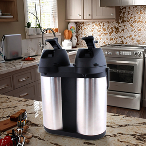 Pot à pression d'air de 3.8 L en acier inoxydable fiole à vide échantillon Logo et emballage personnalisé carafe à eau acceptable pour café et thé - Product Image 2