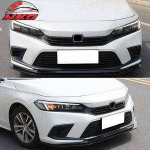 ลิ้นกันชนหน้าสำหรับ Honda Civic 2022-2024 รุ่น RS สไตล์ 3 ชิ้น สปอยเลอร์ PP สีดำเงา ชุดแต่งคุณภาพสูง อะไหล่รถยนต์ ชุดแต่งตัวถัง - Product Image 2