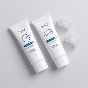 Envase Cosmético en Tubo con Acabado Brillante o Mate para Limpiador Facial y Protector Solar, Impresión Serigráfica, 100 ml, Tapa Roscada Blanca Esmerilada - Product Image 2