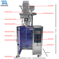 Machine de remplissage et d'emballage automatique de poudre d'amande et de curry en acier inoxydable de qualité alimentaire avec vis sans fin, scellage arrière, dents de découpe et formage de sacs