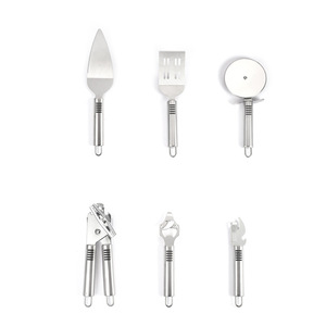 Juego de Utensilios de Cocina Mini de Acero Inoxidable, 6 Piezas, Herramientas Multifuncionales con Espátula para Pizza, Rodillo, Cuchillo, Abrebotellas - Product Image 5