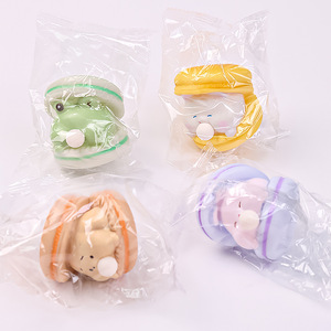 Juguete Antiestrés de Silicona y Plástico con Forma de Macaron y Hamburguesa, Famoso en Internet, para Aliviar el Estrés, Descomprimir, Apretar, Amasar y con Sonido - Product Image 5