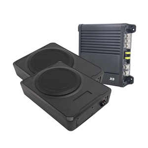 Subwoofer 8 pouces 2.1, combo ultra-plat dissimulé sous siège avec amplificateur mono, installation non destructive, kit d'amélioration des basses d'origine - Product Image 1