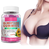 Gummies véganes Shinpire Private Label BBL Breast Curve 60 OEM personnalisées pour le raffermissement des fesses et l'amélioration mammaire, riches en protéines de papaye