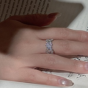 S925 Pure Silver Daisy <b>Ring</b> with Niche Design Simple French Elegance Medieval Vintage Small Flower <b>Opening</b> Inlay <b>Ring</b> - Product Image 2