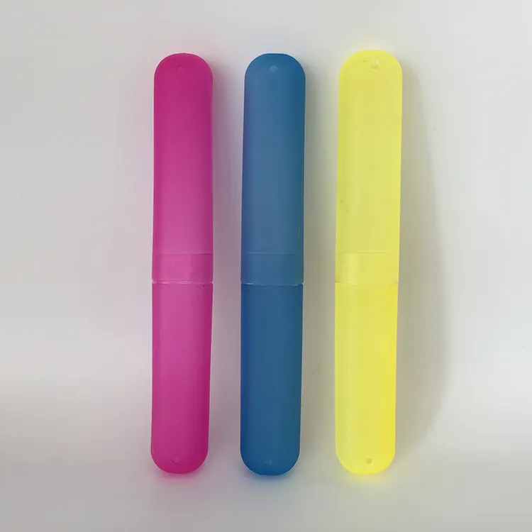 BPA 무료 여행 사용 플라스틱 칫솔 포장 상자 케이스 튜브, 다채로운 칫솔 여행 포장 상자 컨테이너