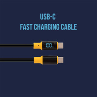 Cable USB C a USB C de 100W PD 5A con Pantalla Digital, 1.2M 2M, Cable de Carga Rápida TPE para iPhone 15, Samsung, Laptop, Tablet