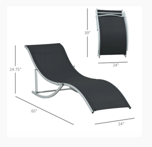 Sillón Reclinable Ergonómico de <span class=keywords><strong>Gravedad</strong></span> Cero con Estructura de Aluminio Resistente a la Intemperie para Patio o Jardín - Product Image 3