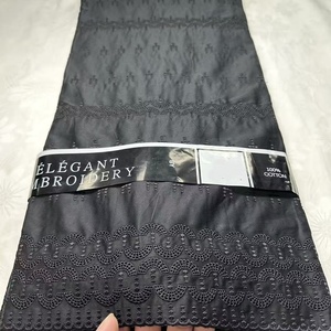 Tissu africain pour <span class=keywords><strong>homme</strong></span>, tissu en dentelle pour vêtement, couleur unie, 100% coton, tissu en dentelle nigérian - Product Image 4