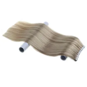 Wholesale Double Drawn Mixed Gold Color Tape In Hair Real Indian Human Hair Tape Virgin Remy Tape In Hair Extensions