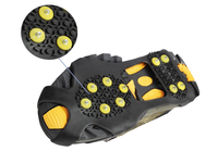 Crampons pour chaussures de glace antidérapantes en silicone pour l'extérieur Crampons élastiques Crampons de traction Crampons pour l'escalade à 10 goujons