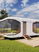 Maison mobile en capsule, micro-sejour, cabane préfabriquée, maison conteneur, villa en acier léger, maison modulaire prête à l'emploi, maison d'hôtes extérieure
