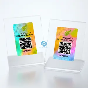 맞춤형 레이저 QR 코드 스티커 홀로그램 라벨 QR 코드 홀로그램 위조 방지 스티커 라벨