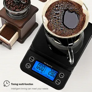 3000g 0.1g Timer Function Weight Electronic Mini Digital Kitchen Food Coffee Scale