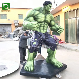 Nueva llegada al aire libre de fibra de vidrio <span class=keywords><strong>Hulk</strong></span> estatua resina escultura de dibujos animados - Product Image 5