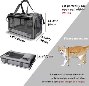 Hot Sale Pet <strong>Carrier</strong> Bag Airline Approved <strong>Small</strong> <strong>Dog</strong> <strong>Carrier</strong> Soft Sided Collapsible Portable Travel <strong>Dog</strong> <strong>Carrier</strong> - Product Image 2