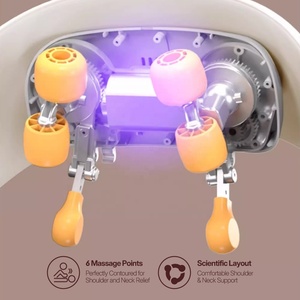 Machine de <span class=keywords><strong>massage</strong></span> du dos à rouleaux Shiatsu chauffants à batterie de type C, pétrissage 3D, masseur d'épaules et de cou pour la maison et le bureau - Product Image 6