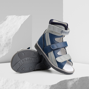 Sandali Ortopedici Traspiranti per <span class=keywords><strong>Bambini</strong></span> Princepard con Supporto per l'Arco Plantare, <span class=keywords><strong>Scarpe</strong></span> Estive Grigie e Blu per Piedi Piatti - Product Image 6