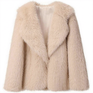 Manteau en fausse fourrure pour femme, long, épais et moelleux, ouvert sur le devant, décontracté, couleur unie, manches longues, longueur midi, veste chaude pour l'hiver - Product Image 4