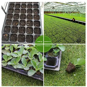 Baki benih Ps logam Microgreen sel Trays105 mulai datar plastik pertanian pembibitan otomatis