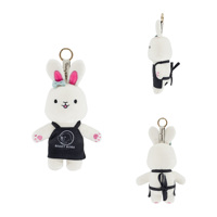 Porte-clés Lapin en Peluche Personnalisé avec Logo, Petite Poupée Lapin Rembourrée Douce, Cadeau Kawaii, Vente en Gros OEM, Animal en Peluche Lapin Réaliste