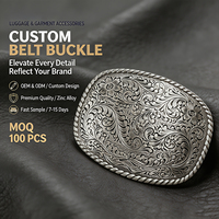 Boucle de ceinture de cowboy occidentale en alliage de zinc de qualité supérieure, avec logo personnalisé, accessoire de vente en gros pour hommes, pour ceintures en cuir véritable et jeans
