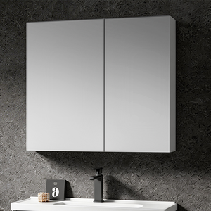 Minimalist floating <b>bathroom</b> <b>vanity</b> with mirror cabinet, wall-mounted floating sink unit, modern storage combination furniture - Product Image 4