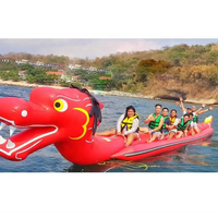 Bateau gonflable tractable CT001 Dragon Boat, bateau banane, pour sports nautiques d'été chinois, en PVC, capacité 100-500 kg