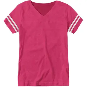 V-Ausschnitt Shirt Damen-T-Shirts einfarbig einfarbig Baumwolle T-Shirt Muster hochwertig Damen Kurzarm Jersey Druck High Street Regelmäßig